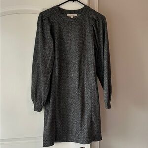 LOFT Charcoal Long Sleeve Dress